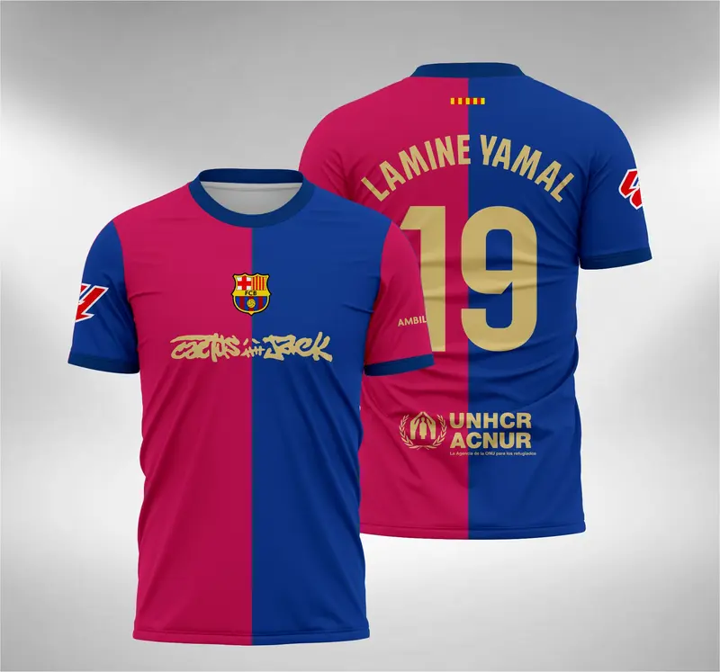 JERSEY KOSTUM SEPAK BOLA BARCELONA 2025 EL CLASICO Full Printing 0