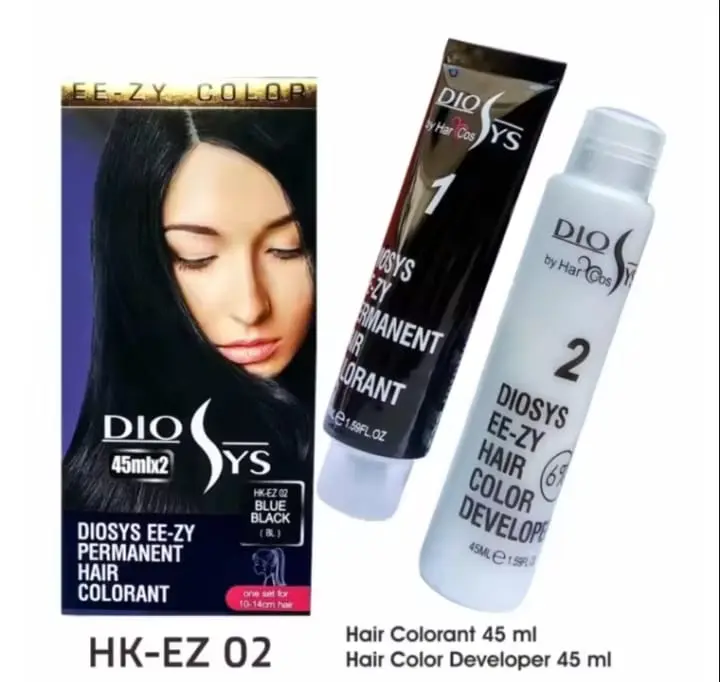 Pewarna semir cat Rambut Blue Black Tanpa Bleaching 45Ml Hitam 1