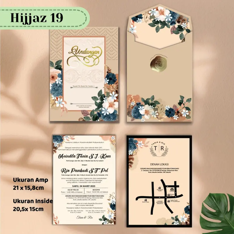 [1 PCS] Undangan VIP Hard Cover Warna Coksu Cream Papan Tebal Cantik Elegan Murah Bekasi Hijjaz 19 0