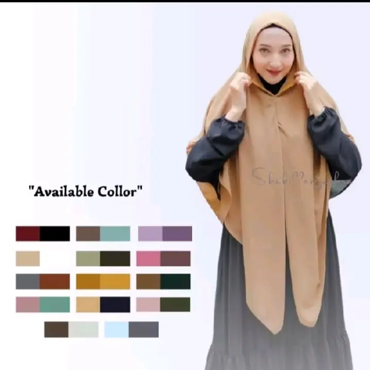 Jilbab Segi empat instan Zipper Hijab instan Resleting Kerudung segitiga instan