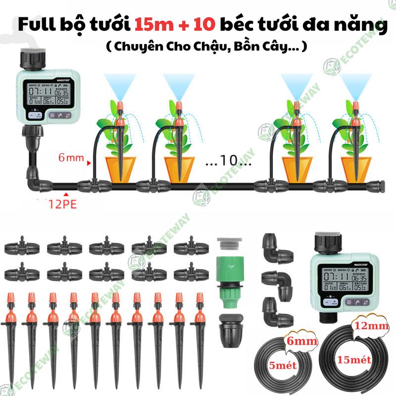 Bộ Cây Tự Động Hẹn Giờ Màn Hình LED- Chống Nước Đồng Hồ Hẹn Giờ- Cảm Biến Mưa Dễ Sử Dụng bộ trồng mini voi tuoi cay pet vòi xịt tăng áp vn không phải thiết bị thông minh nước & tiêu bộ vòi becp hun suong cà phê tưới tưới sầu riêng hệ thống