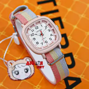 Jam Tangan Tierra Bear A4168 jam Tangan Wanita Cewek Fashion Analog Tali Nylon / Canvas Tahan Air 1 ATM Watches