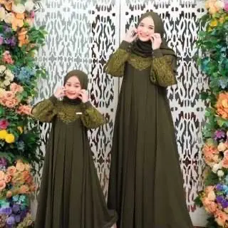 Fuji Dress Couple Mom And Kids Bahan Ceruty Babydoll