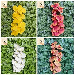 Bunga Anggrek Letex Premium - Bunga Artificial Anggrek Latex - Dekorasi Bunga Anggrek Plastik Latex Batang Kuning Hiasan