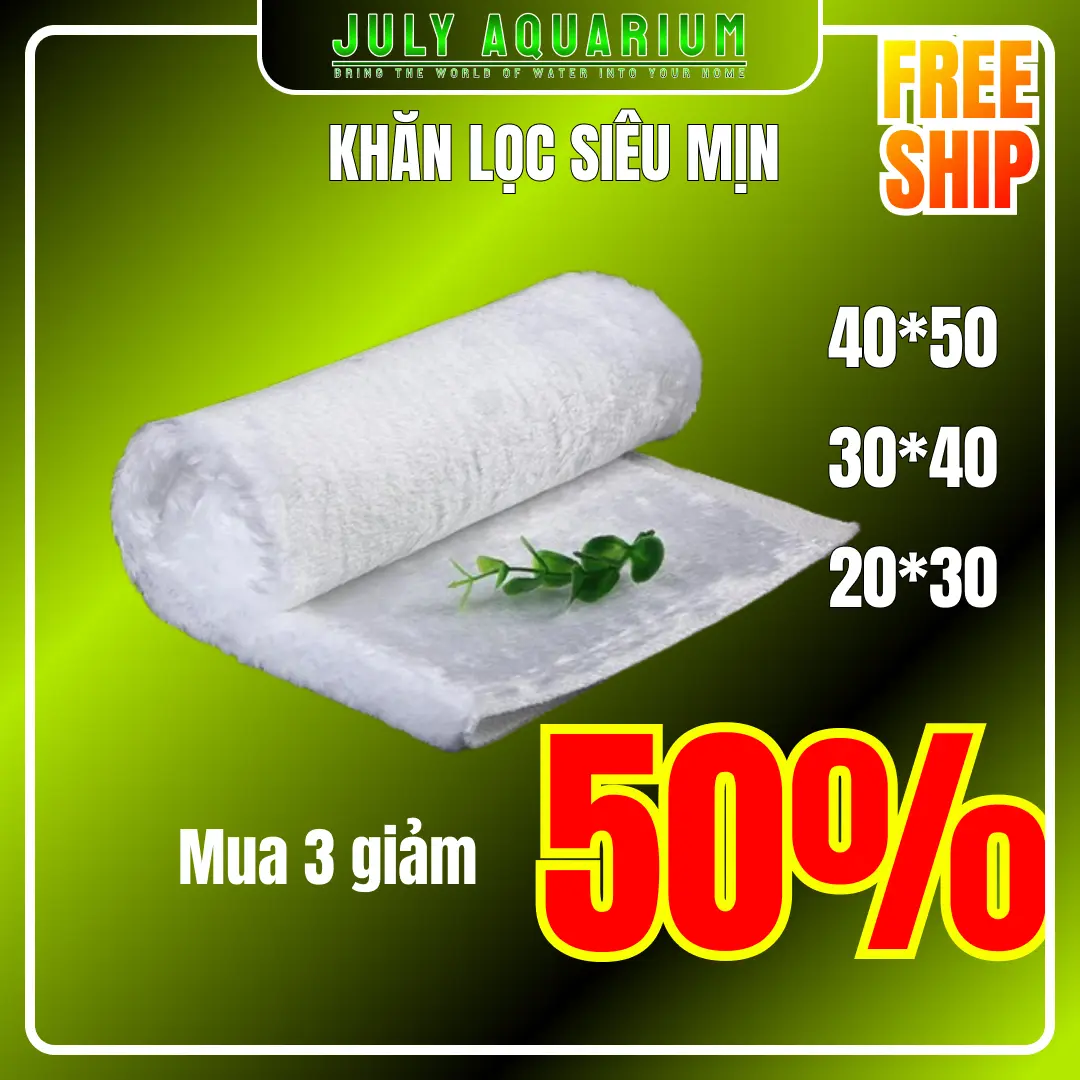 (Hàng loại 1) Khăn lọc bụi mịn bể cá (dễ dàng vệ sinh và tái sử dụng nhiều lần)