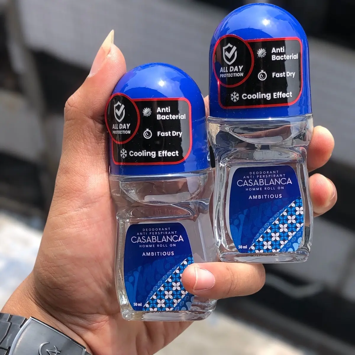2 PCS | Casablanca Deodoran Anti Perspirant Roll On 50ml Ambitious | Anti Bakteri dan Cepat Kering Deodorant Antiperspirant Ketiak