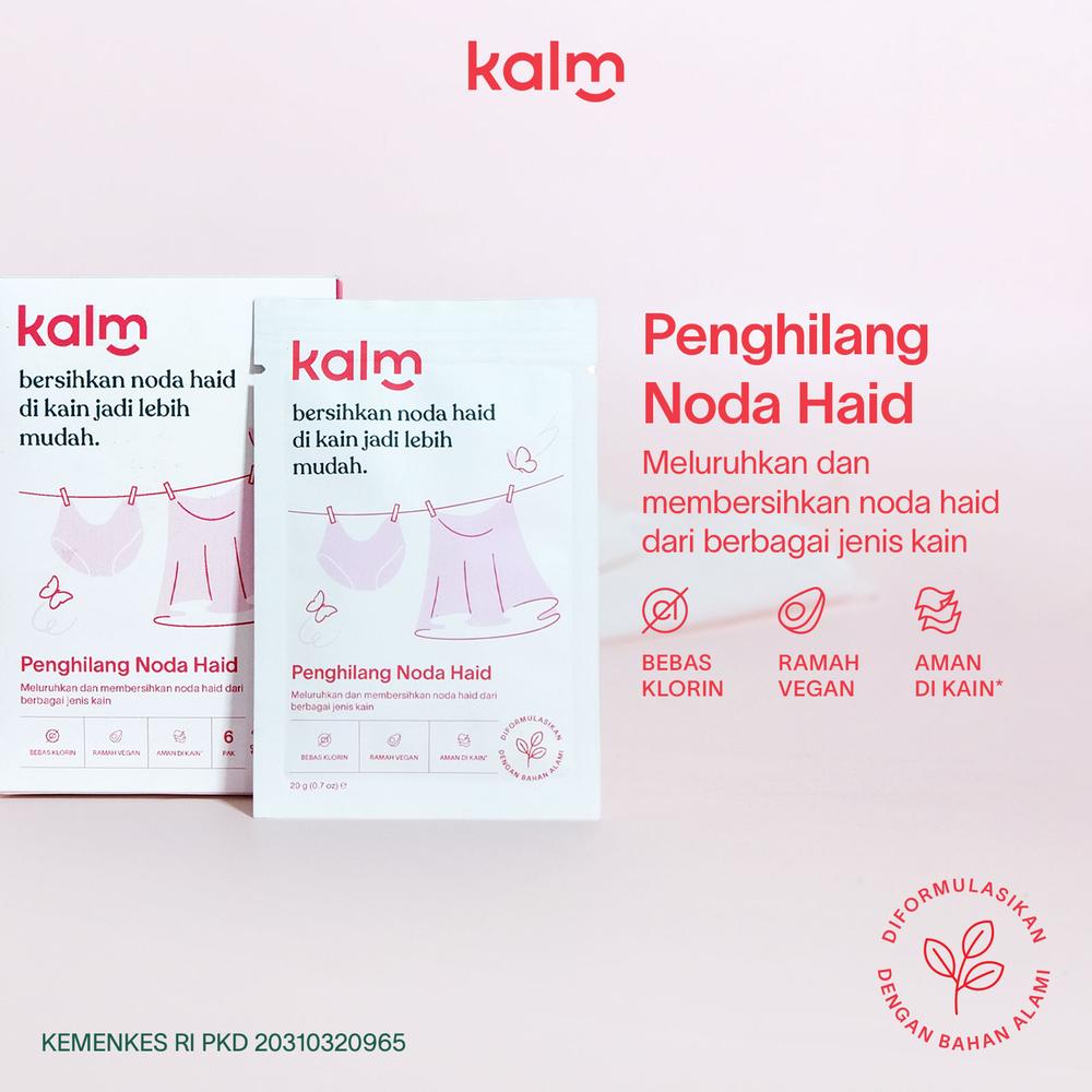 Kalm Penghilang Noda Haid / Period Stain Remover Feminine Hygiene - Box 6 x 20gr