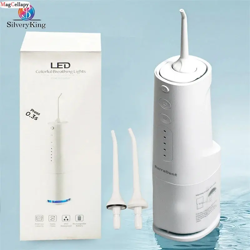 Achieve a brighter smile and healthier gums with our Portable Water Flosser Oral Irrigator!  Designed for effective interdental cleaning, this device removes plaque and debris that traditional brushing might miss.