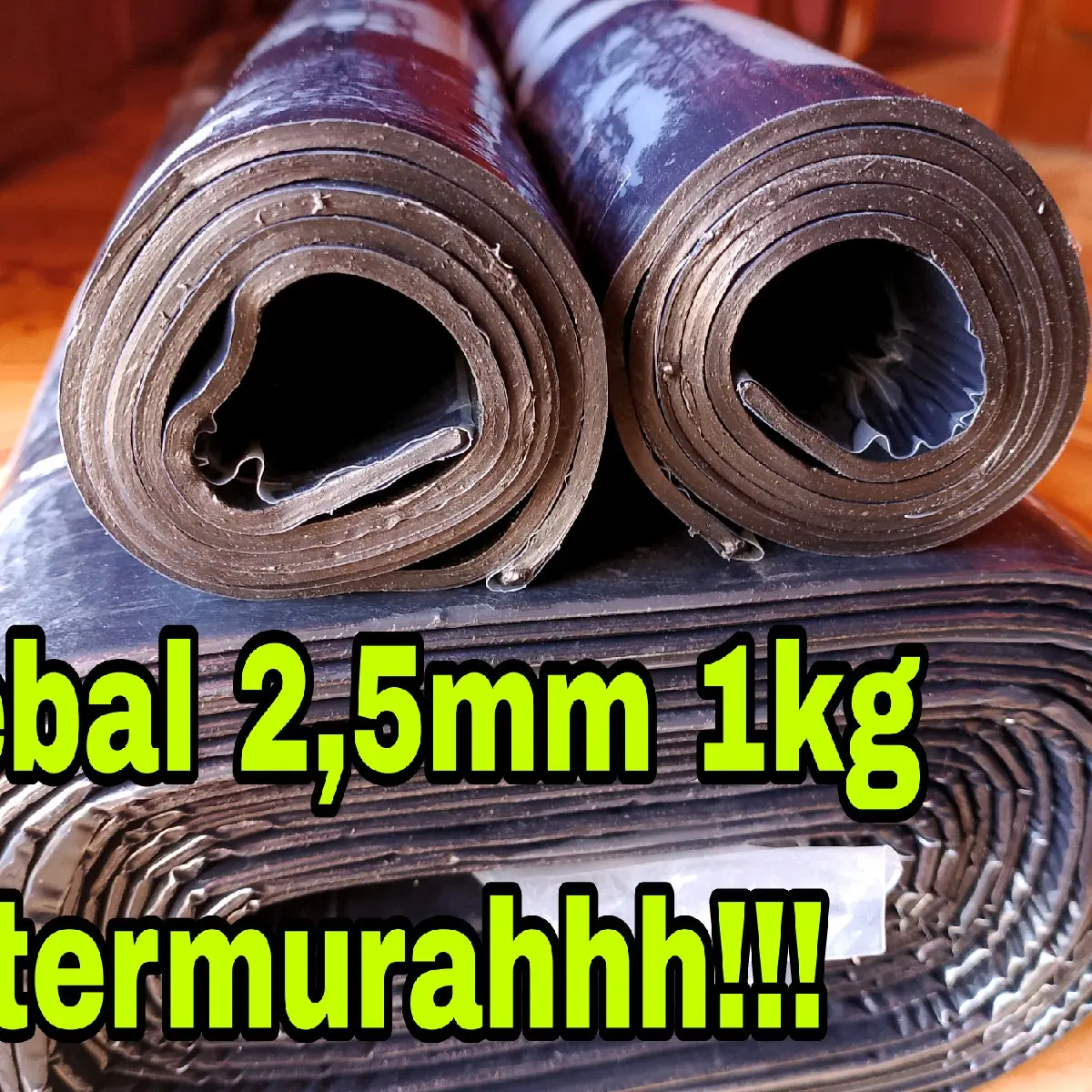 Kanisir/karet tambal ban tebal 2,5mili 1KG
