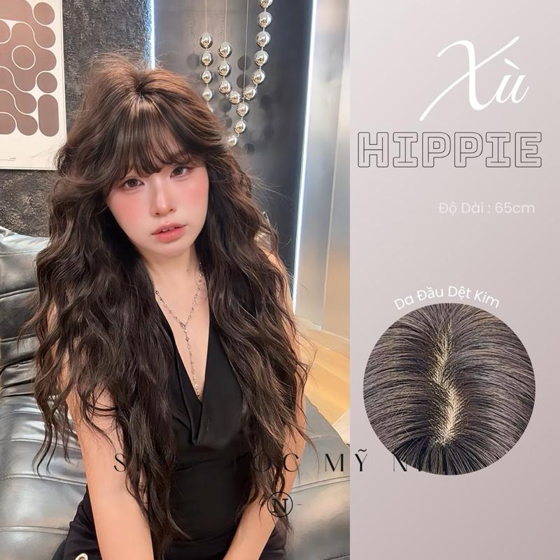  Tóc Giả Mỹ Nhi Xù Hippie Mái Thưa Cúp Baby NG02 dài 60cm 