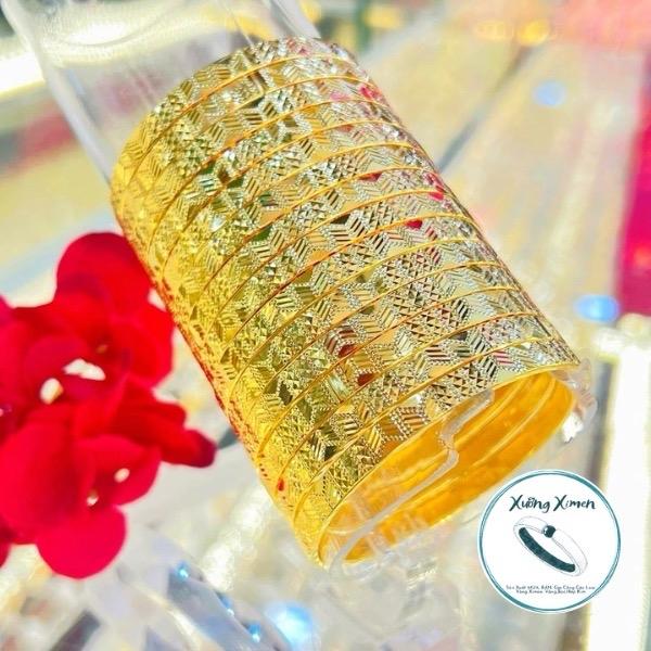 Bộ 7 Bộ 9 Chiếc Vòng Ximen Mẫu M CNC Bảng 5 Li Màu 610 Sài Gòn Chất Liệu Đồng Hội Vàng Có Khóa Lưỡi Gà Kí Hiệu 610