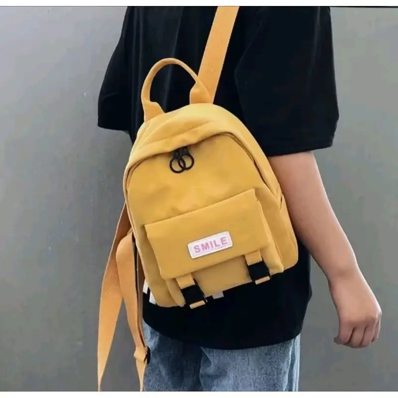 TAS RANSEL SMILE PUNGGUNG WANITA MINI - Tas Sekolah BackPack 2