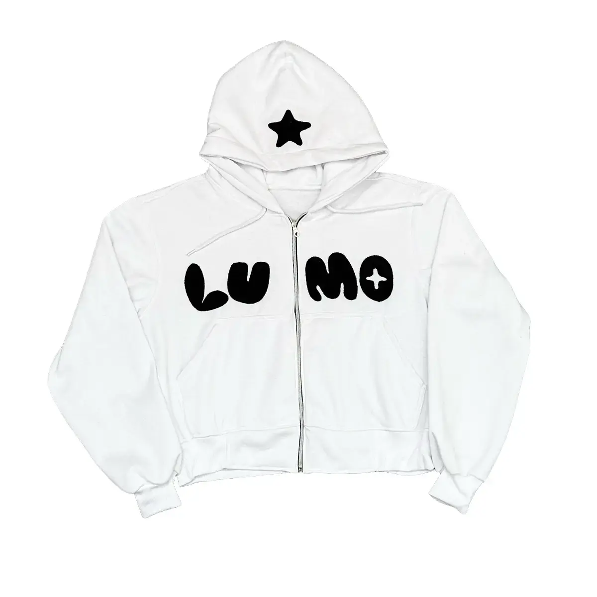Hoodie Jaket Boxy Zipper Unisex Sweater Fleece (Bordir Towel Timbul) Sweater Flecee Tebal Panjang Nyaman Pria|Wanita Distro nyala Fleece Oversize Jumper Keren Fit Katun Lembut Motif Santai Katun Lembut Motif Santai Hitam