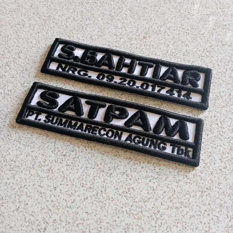 Papan Nama dan Satpam bordir timbul custom 0