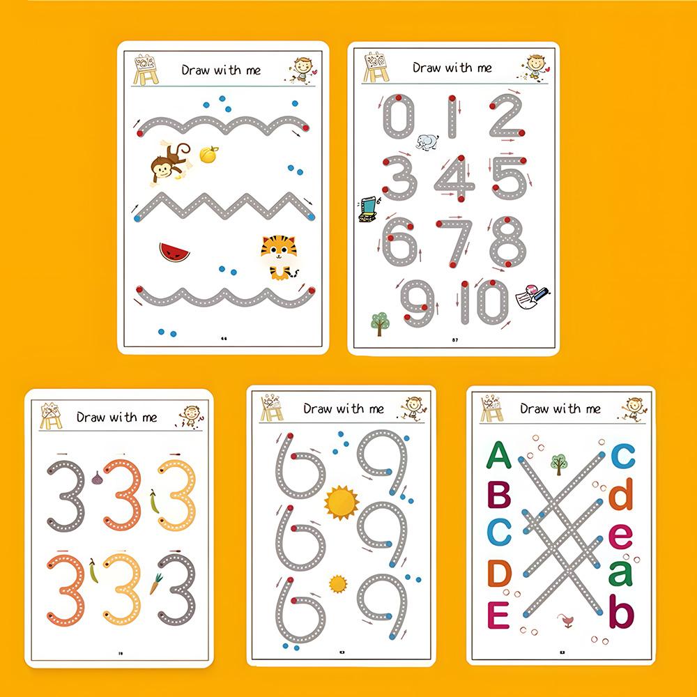 【COD】Magical Tracing Workbook 200 /136/64/50 Halaman Reusable Mainan Edukasi Menggambar