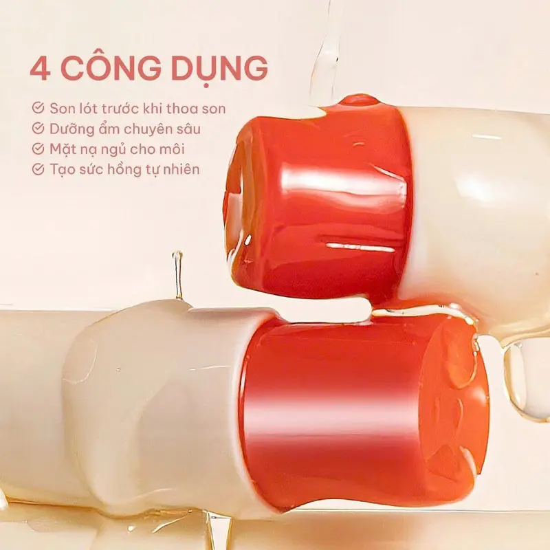 Combo Son Bóng Thuỷ Tinh Và Son Dưỡng Thiên Nhiên Môi Mềm Mịn Căng Mọng Cỏ Mềm - Quà Tặng Bạn Gái Mẹ Cô Giáo 8/3 Ý Nghĩa 5