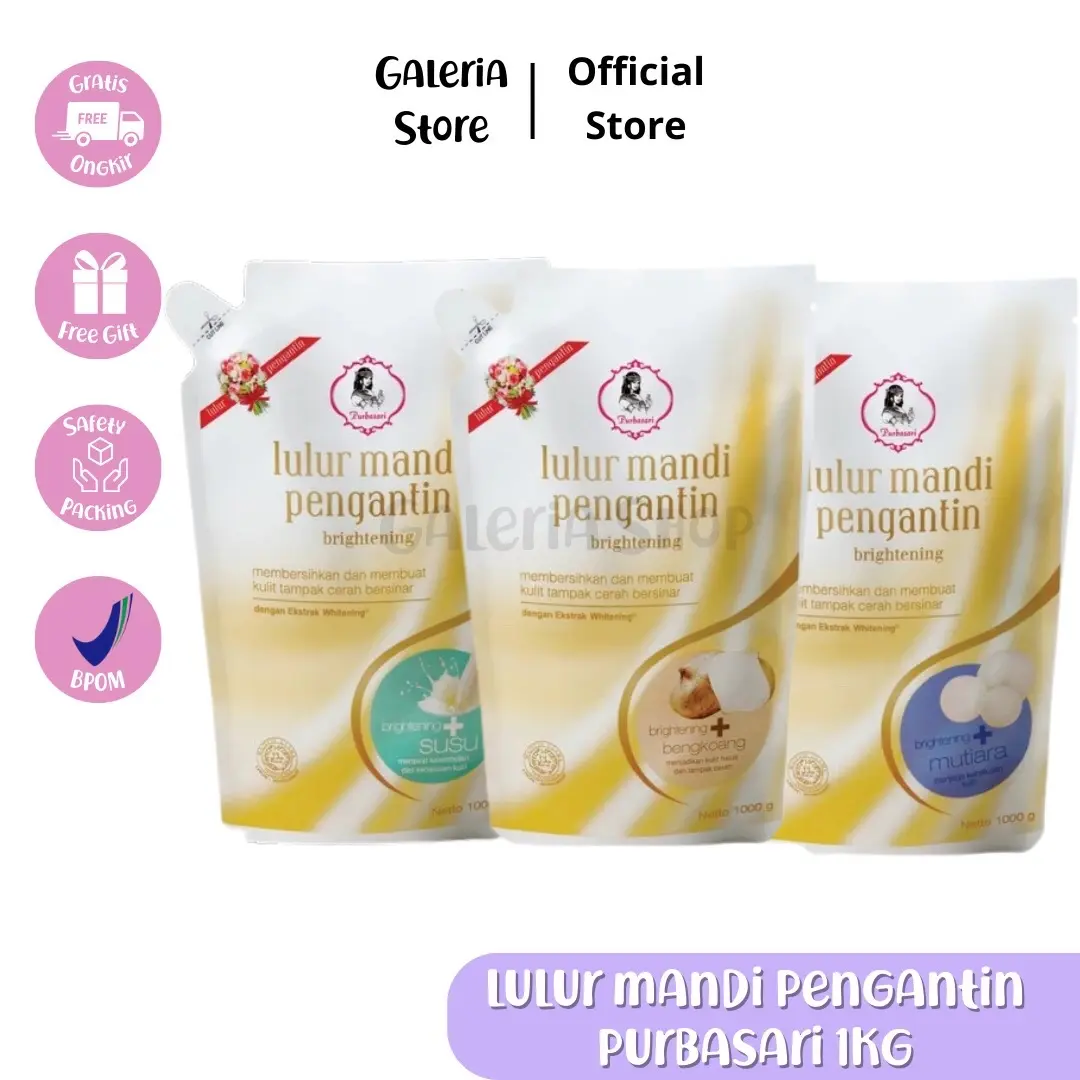 (READY STOK) LULUR MANDI PENGANTIN PURBASARI 1KG | LULUR MANDI MENCERAHKAN