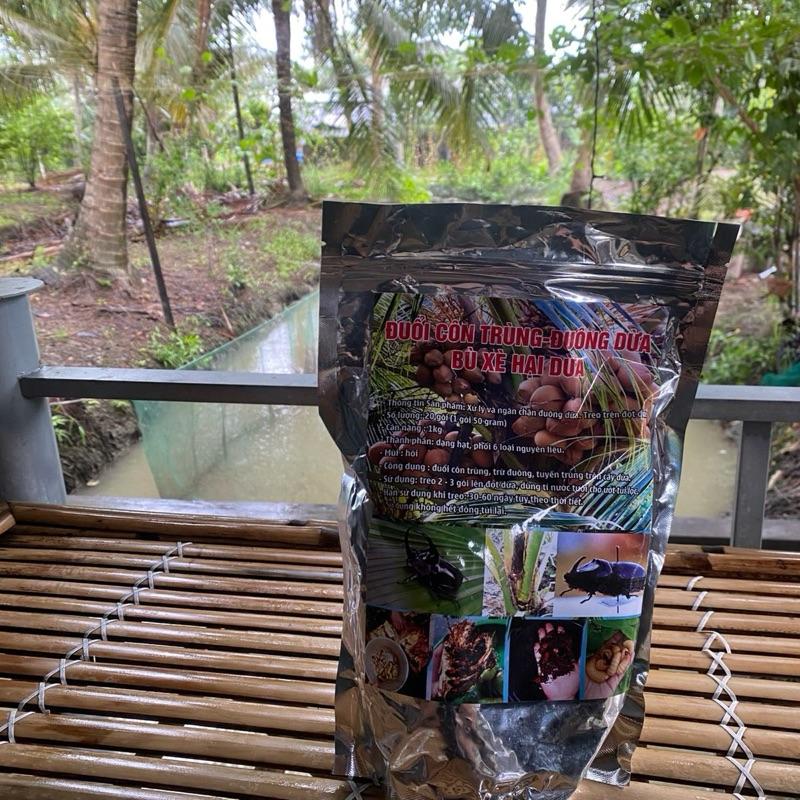 Combo 2 gói bột bù xè, đuông dừa, bọ cánh cứng treo trên cây dừa 2gói(40túi dạng túi lọc) 8