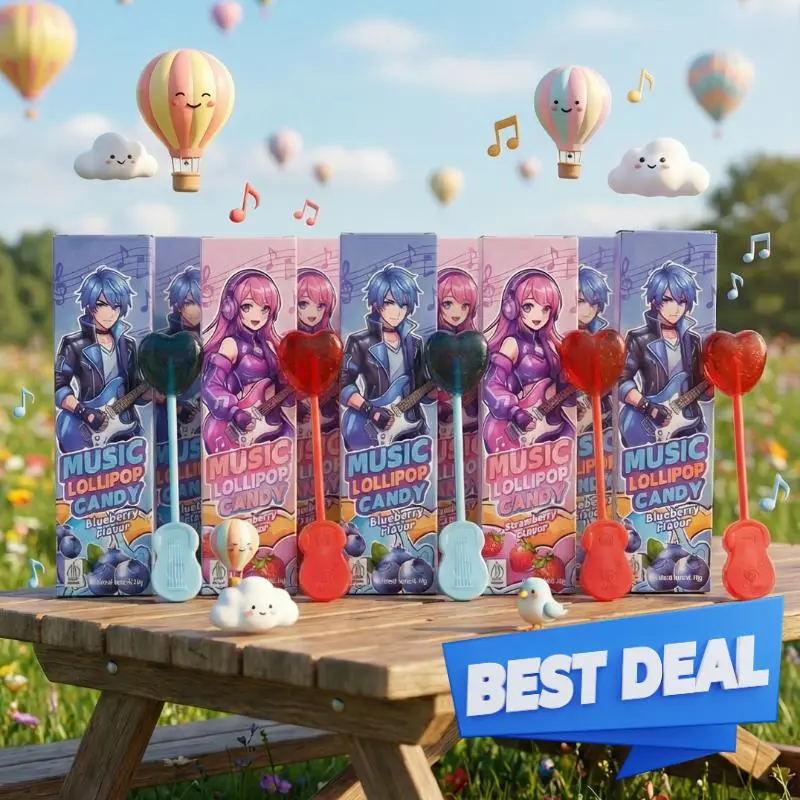 MUSIC LOLLIPOP - STRAWBERRY 5pcs + BLUEBERRY 5pcs