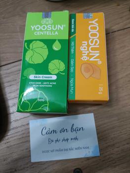 Product Review of Bộ đôi kem dưỡng làm dịu, mát da, giảm mẩn ngứa, ngừa mụn, liền sẹo YOOSUN Rau má, YOOSUN Nghệ 25gr/Tuýp from M**h 1