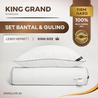 Gambar DDPillow Set 1 Bantal Jumbo + Guling Hotel Bulu Angsa Asli, Type King Grand (Hard) / Bantal Tinggi - Bantal dari ddpillow Kota Administrasi Jakarta Barat 1 Tokopedia
