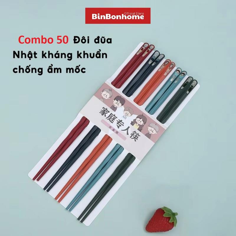  Bộ 50 Đôi Đũa Ăn Sợi Thủy Tinh - Hình Phong Cảnh Gia Đình Phong Cách Nhật Bản Kháng Khuẩn Chống Ẩm Mốc Chịu Nhiệt Cao Cấp An Toàn Cho Sức Khỏe 