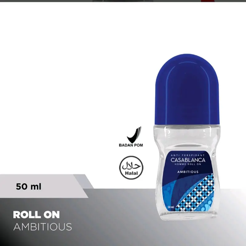 Casablanca deodorant roll on 50ml Ketiak Pria Wanita Bau Wangi 1