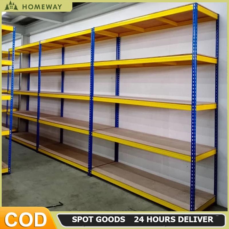 【HOMEWAY】HEAVY DUTY BOLTLESS RACK Super Quality, Blue & Yellow Color ...
