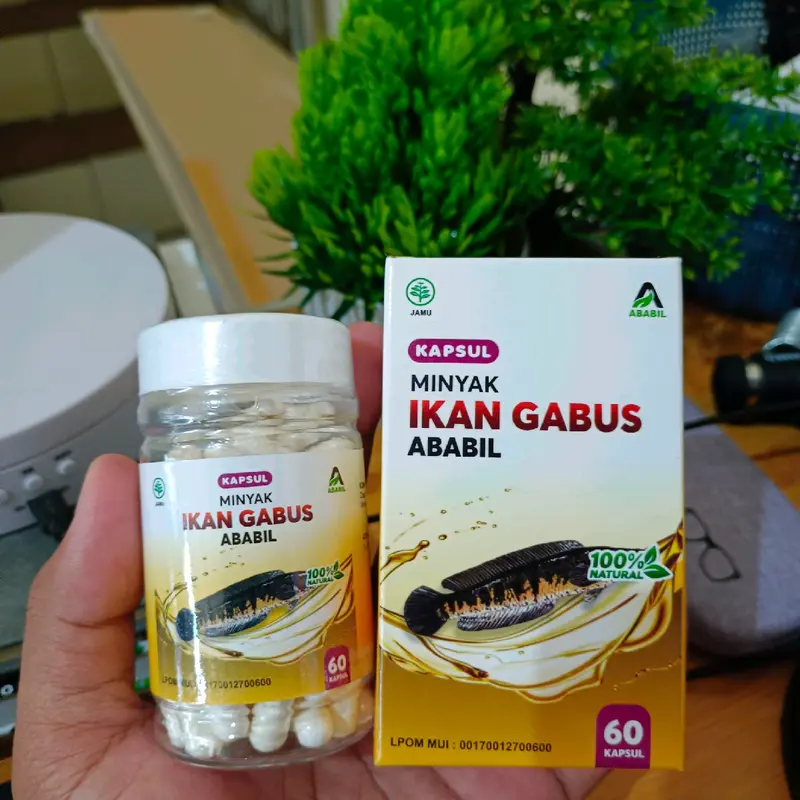 MINYAK IKAN GABUS ISI 60 - KAPSUL MINYAK IKAN GABUS ABABIL EKSTRAK IKAN KUTUK 2