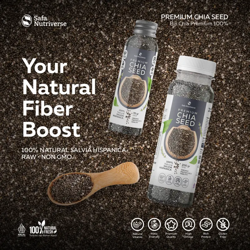 Black Chia Seed Premium Organik Meksiko Biji Chia Wijen Hitam Sesame 6