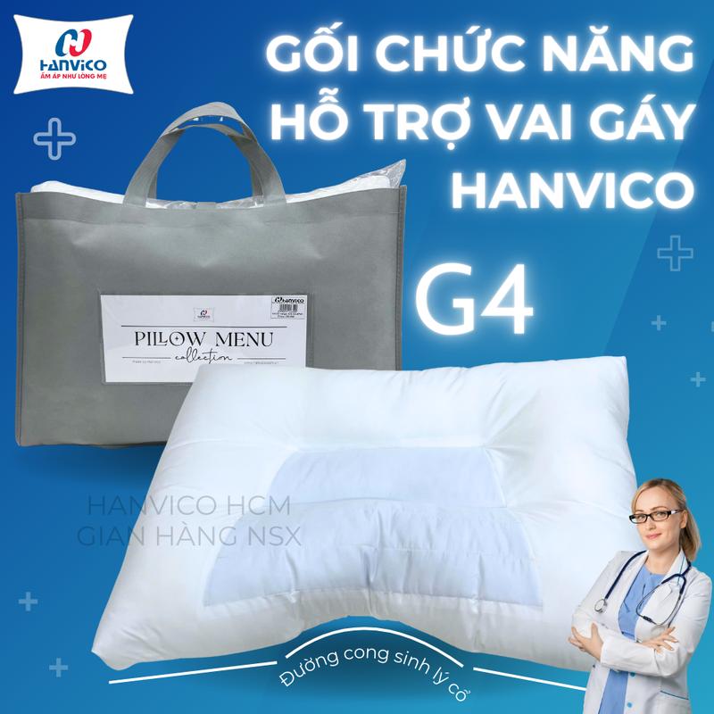 Gối Chức Năng Hanvico Hỗ Trợ Vai Gáy G4-G3 – Siêu Mềm Êm – Ôm Sát Cổ – Giảm Đau Vai Gáy, Thoái Hóa Đốt Sống Cổ