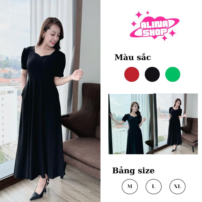 Giá Tận Xưởng Váy Đầm Trung Niên Nữ Cho Mẹ Họa Tiết Dáng Dài - Thời Trang Cho Người Lớn Tuổi Trung Tuổi U40 U50 MÃ 22