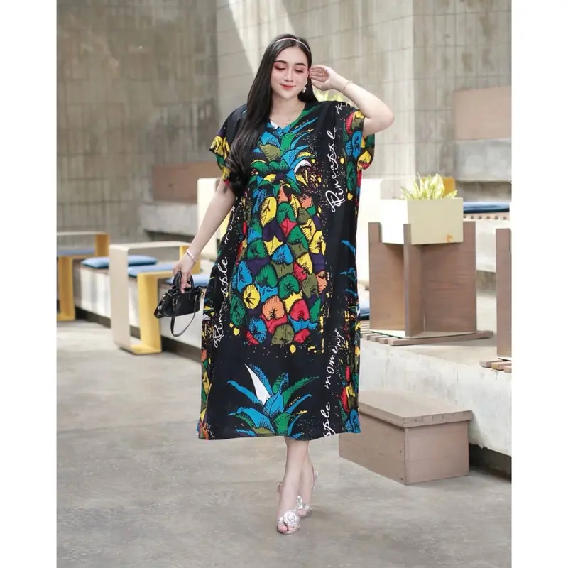 Daster Lowo Jumbo Busui LD 130 Resleting Depan Motif Karakter Kartun Kekinian Home Dress Rayon Wanita Bumil 4