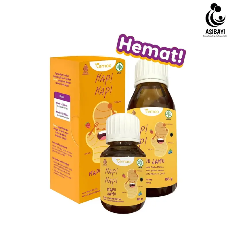 Temoo Hap Hap Madu Jamu Temulawak Sidat Nafsu Makan Herbal Anak 0