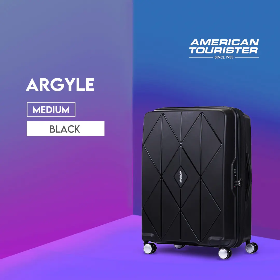 American Tourister Koper Hardcase Argyle Spinner 68/25 Exp TSA - Black