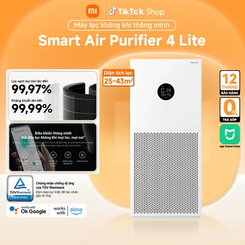 Máy Lọc Không Khí Xiaomi Smart Air Purifier 4 Lite - Diện tích lọc 25-43m2 - Tốc độ lọc: 360m³/h - Lọc bụi mịn, phấn hoa, khử mùi - Hàng chính hãng Xiaomi - Bảo Hành 12 Tháng