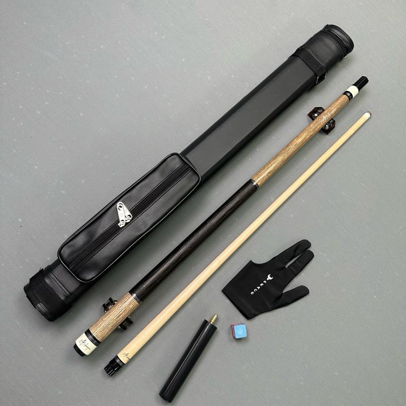 Cơ bida cao cấp KT Magic màu vân gỗ ngọn mộc - bộ môn bida lỗ lip 3c Tặng kèm combo bao da phụ kiện và nối chuôi - gậy bi-a cao cấp KT Magic