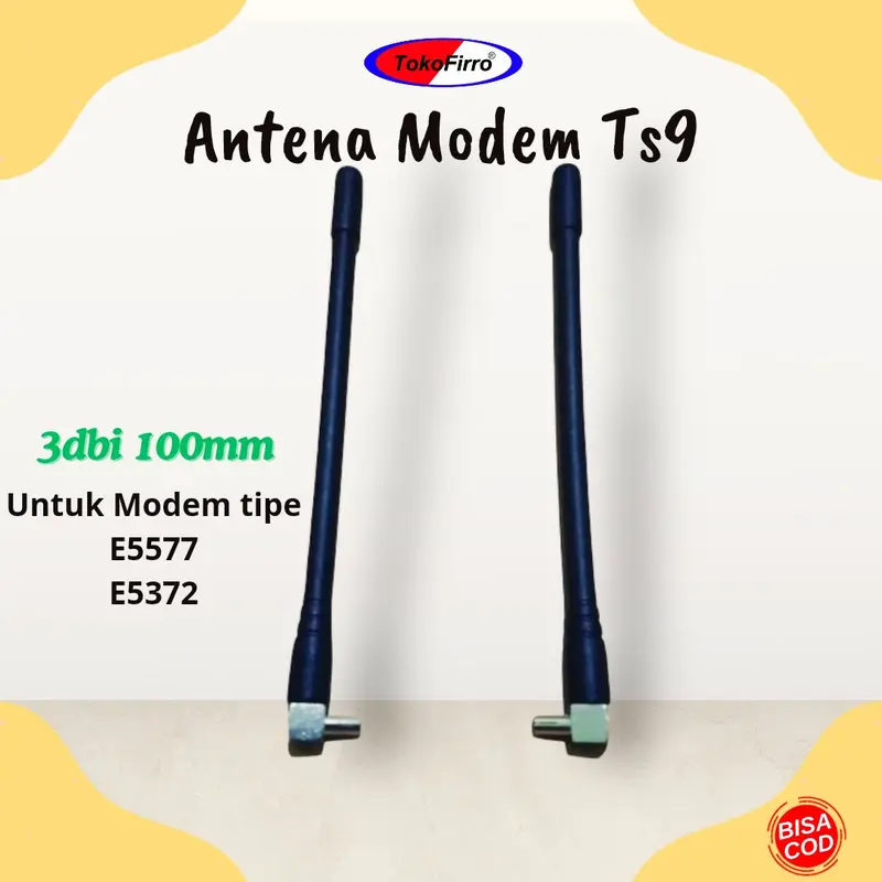 Antena Eksternal Bolt TS9 3dbi 120mm 0