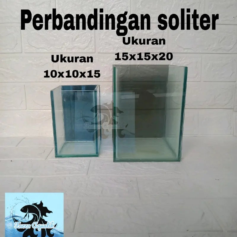 Aquarium 15x15x20 Akuarium Kaca baru tebal 5 mm 1