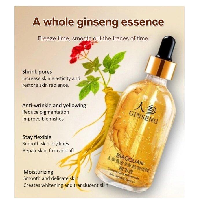 Product Introduction of Lightning Moisturizing Brightening Tighten Skin Lighten Wrinkles GINSENG GOLD POLYPEPTIDE ANTI-WRINKLE ESSENCE Niacinamide & FIRMING LIGHTEN WRINKLES & BRIGHTENING 100ml HYDRATING SERUM Hydrate Skincare Lightening 19