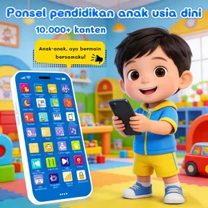 Toy Tablets & Computers Mainan Ponsel Anak Anti Air, Bisa Dibersihkan dengan Mudah Tanpa Takut Rusak, Sangat Cocok untuk Anak yang Suka Membuat Mainan Kotor, Fitur Edukasi Lengkap untuk Belajar Sambil Bermain, Aman untuk Balita, Bayar di Tempat COD