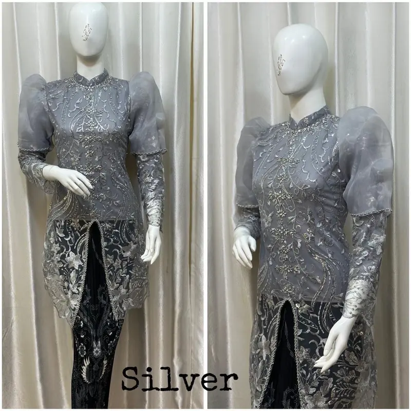 ￼Kebaya Aura Tunik Tille Kerah Sanghai / Kebaya Wisuda / Kebaya Lamaran terbaru 5