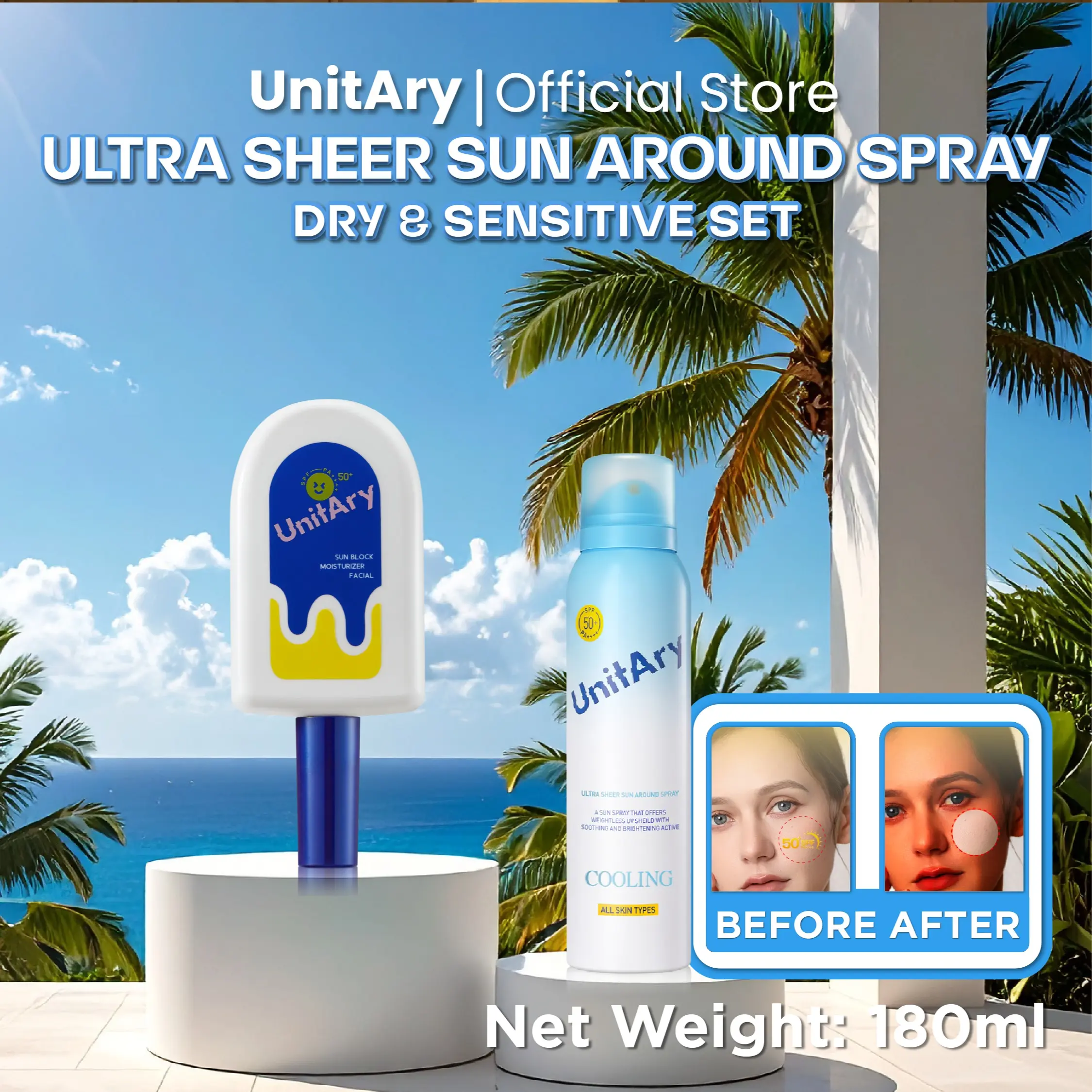 Ultra Sheer Sun + Moisturizer Dry & Sensitive set