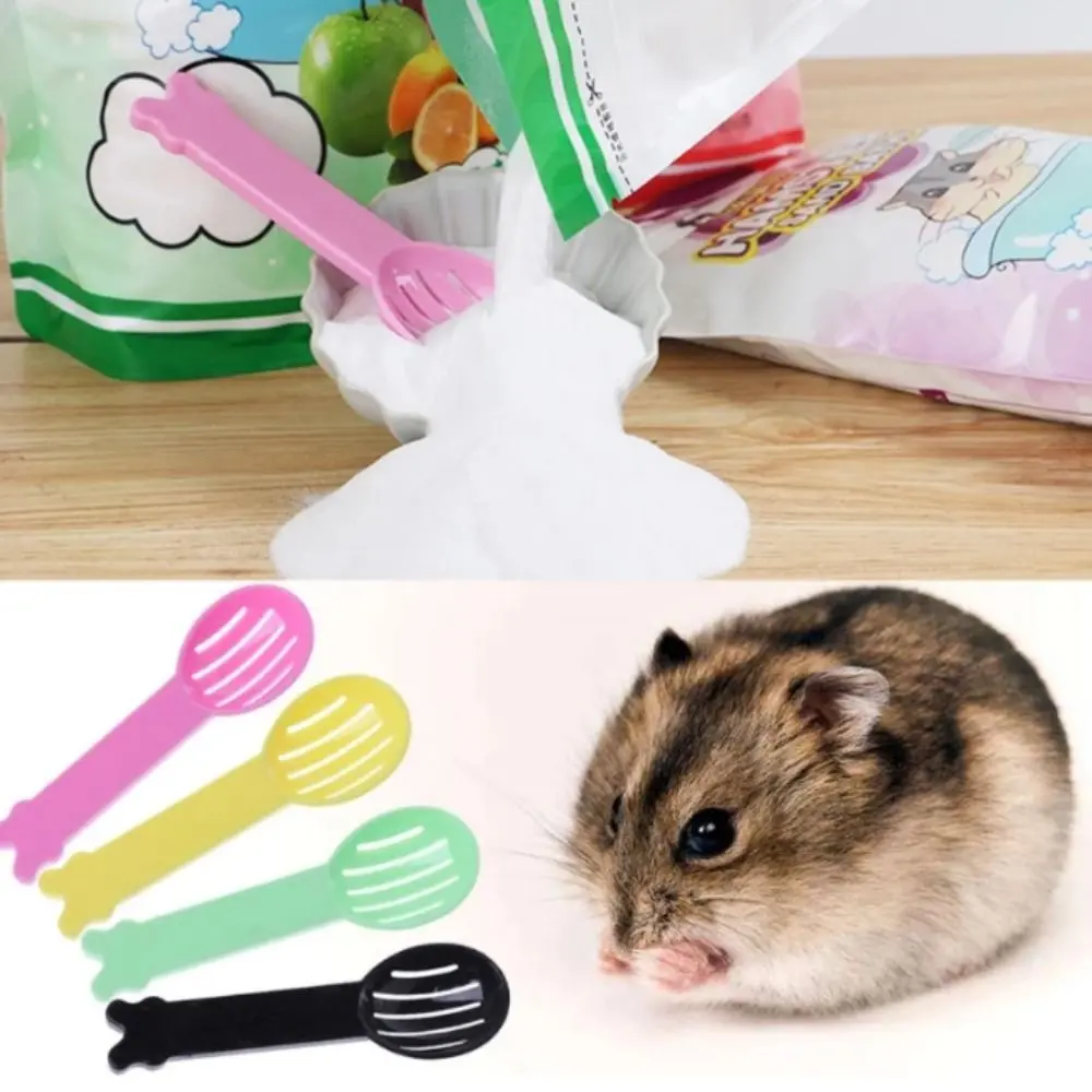 Portable Mini Hamster Sand Scoop Random Color Pet Bath Spoon Hamster Toilet Cleaning Scoop Hamster Bathroom Cleaning Shovel Plastic Pet Cleanning Tool For Guinea Pig Hedgehogs