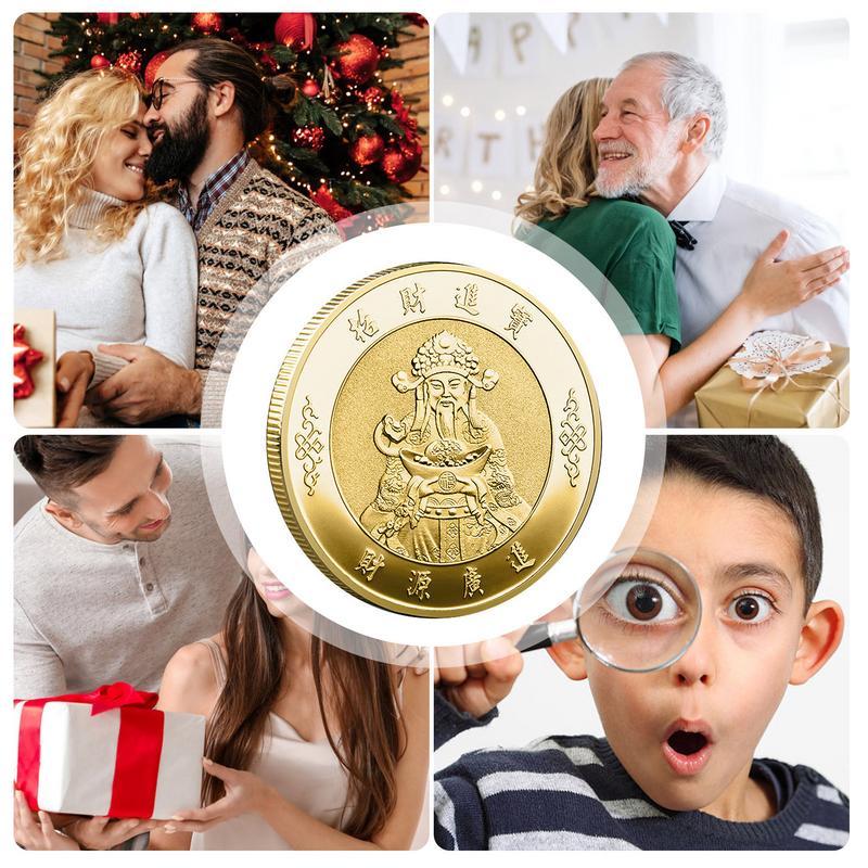4.5cm Feng Shui Koin Emas Souvenir Gold Coin Koin Dewa Rejeki Pajangan Koleksi  Feng Shui Koin Emas Untuk Membawa Keberuntungan 3