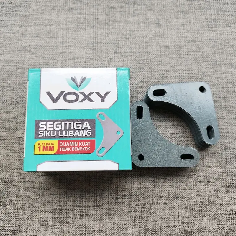 Segitiga Siku Lubang Plat Baja 1mm Tebal Isi 20 Pcs untuk Rak Lubang 0