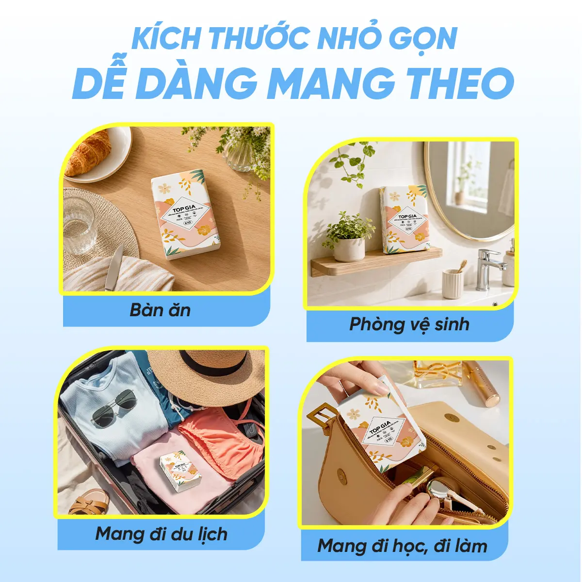 Kiểm tra độ dai khi ướt và khả năng thấm hút nước của khăn giấy Top Gia