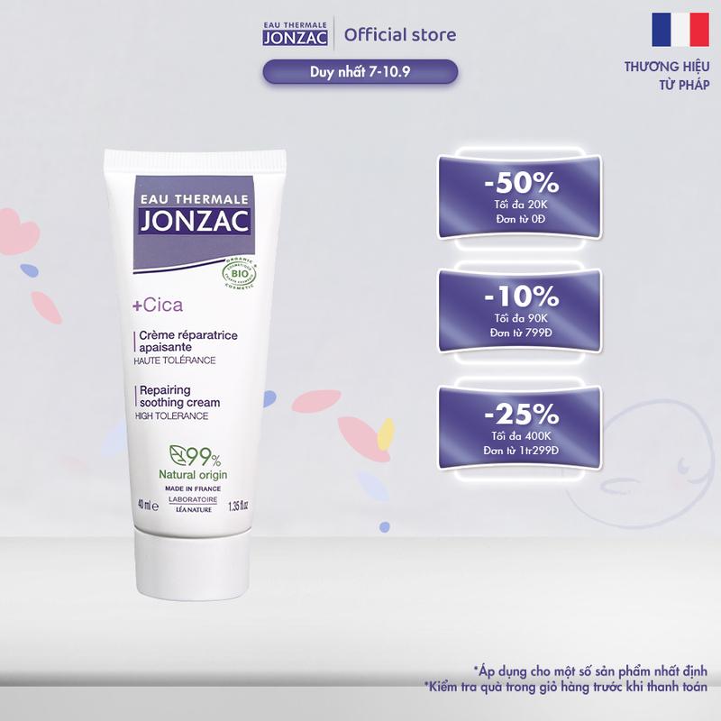 Kem làm dịu kích ứng, siêu phục hồi hữu cơ CICA JONZAC cho bé và cả gia đình 40Ml