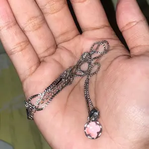 Kalung Liontin Kaca Bulay Alloy Silver Korea Wanita Cantik Kalsedon Putih/Kalung klavikula desain ceruk mewah ringan gaya baru