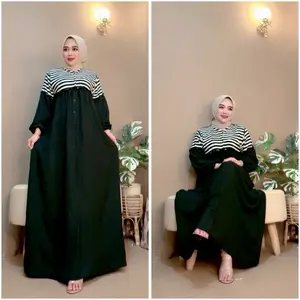 Gamis Nessya sabrina Cringkle motif kombinasi cringkle airflow